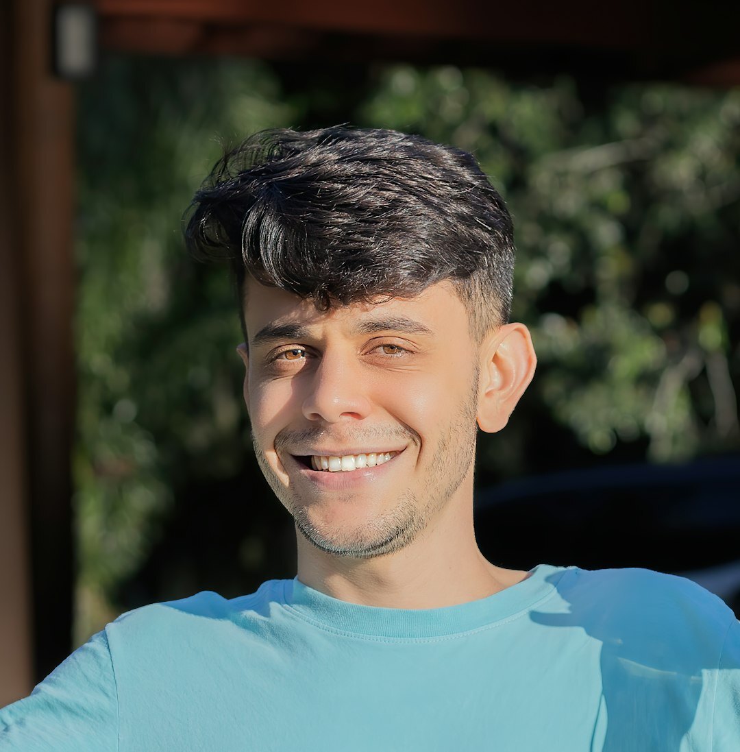 Portrait of a young man who took the video course